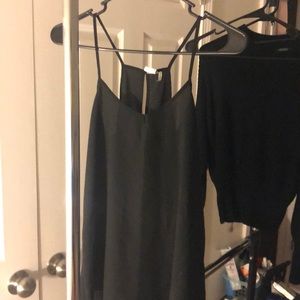 Black Tank Top with Keyhole Back